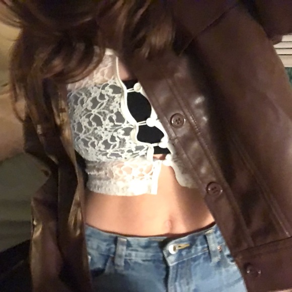 Brown leather jacket - Picture 2 of 4